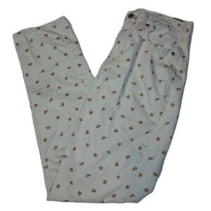 American Eagle Women's Size 8 X LONG  Beige Mom Jean 28x32 Flowers